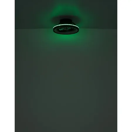 Ventilatore da Soffitto con Luce Nero LED RGB Dimmerabile Telecomando