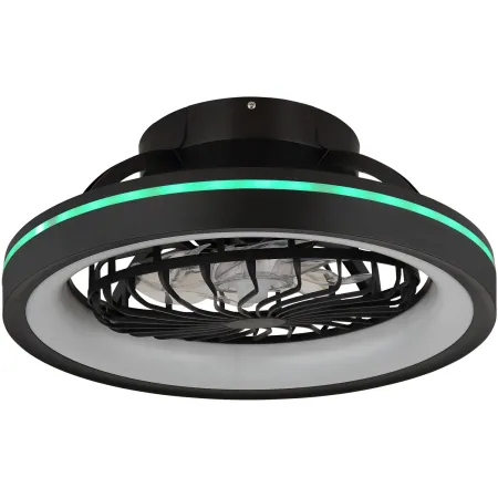 Ventilatore da Soffitto con Luce Nero LED RGB Dimmerabile Telecomando