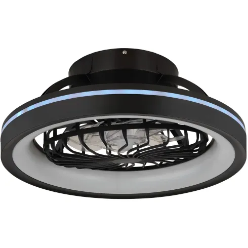 Ventilatore da Soffitto con Luce Nero LED RGB Dimmerabile Telecomando