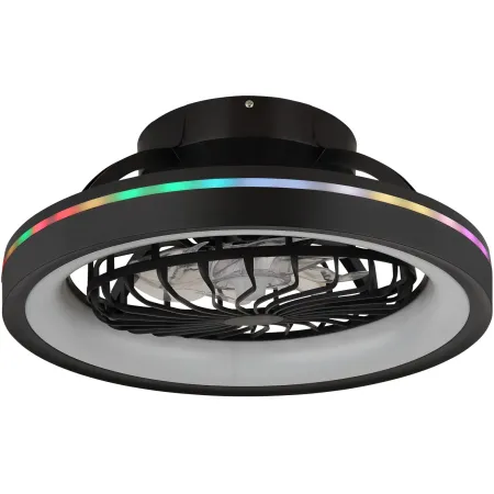 Ventilatore da Soffitto con Luce Nero LED RGB Dimmerabile Telecomando