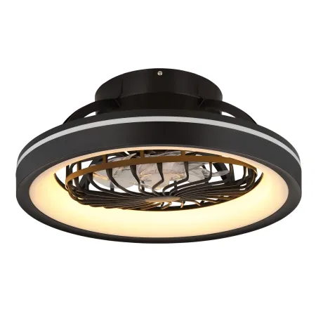 Ventilatore da Soffitto con Luce Nero LED RGB Dimmerabile Telecomando