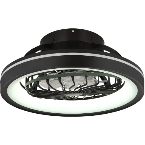 Ventilatore da Soffitto con Luce Nero LED RGB Dimmerabile Telecomando
