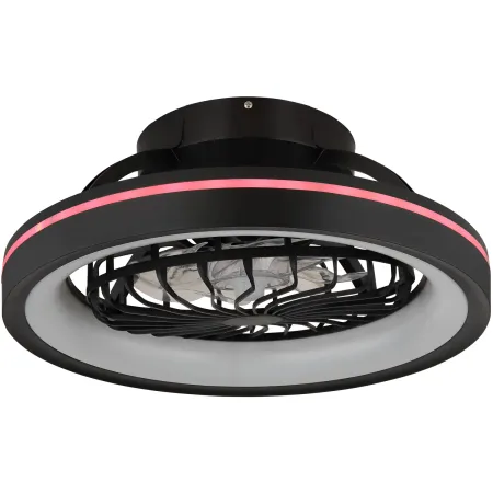 Ventilatore da Soffitto con Luce Nero LED RGB Dimmerabile Telecomando