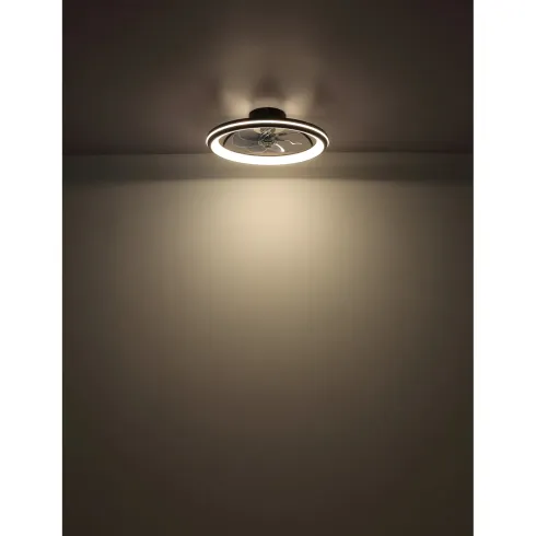 Ventilatore da Soffitto con Luce Nero LED CCT Dimmerabile Telecomando