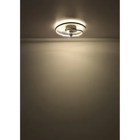 Ventilatore da Soffitto con Luce LED Nero Moderno 30W Telecomando