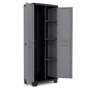 Armadio Keter Resistente Alto Grigio Portascope Componibile con Serratura Patio | BricoShop24 2