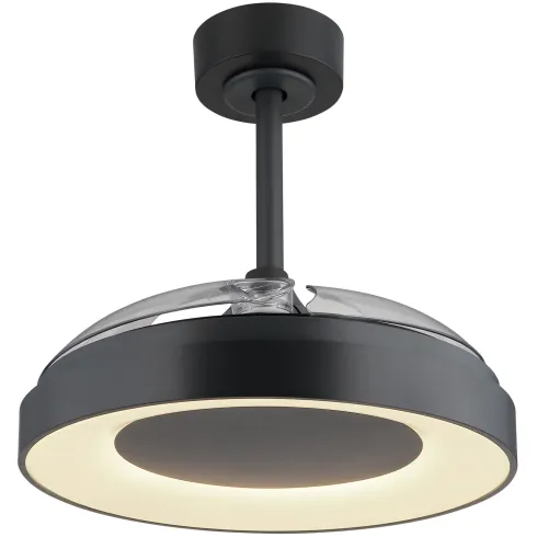 Ventilatore da Soffitto con Luce Grigio 91 cm LED RGB Pale Richiudibili