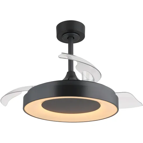 Ventilatore da Soffitto con Luce Grigio 91 cm LED RGB Pale Richiudibili