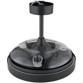 Ventilatore da Soffitto con Luce Grigio 91 cm LED RGB Pale Richiudibili 2