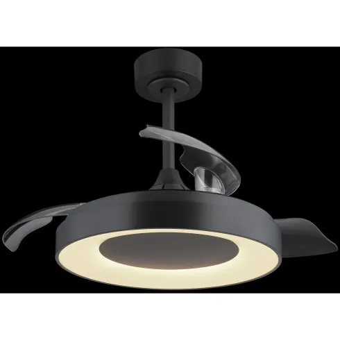 Ventilatore da Soffitto con Luce Grigio 91 cm LED RGB Pale Richiudibili