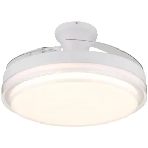 Ventilatore Soffitto con Luce Bianco 106 cm LED CCT Pale Richiudibili 2