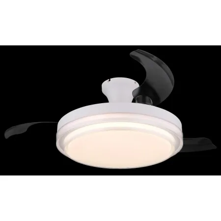 Ventilatore Soffitto con Luce Bianco 106 cm LED CCT Pale Richiudibili