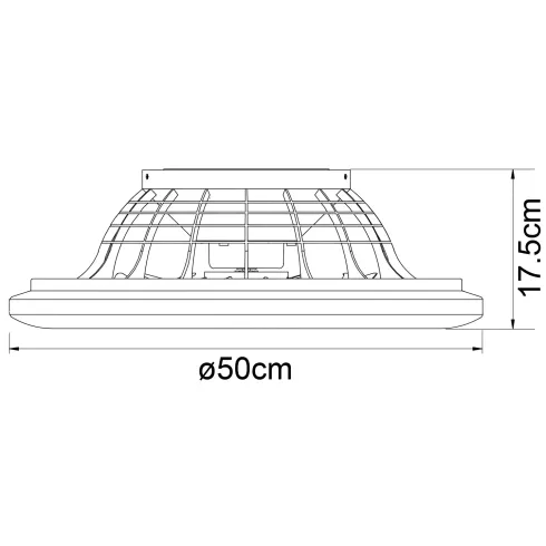 Ventilatore da Soffitto con Luce Bianco Cristalli LED CCT Telecomando