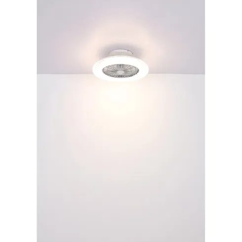 Ventilatore da Soffitto con Luce Bianco Cristalli LED CCT Telecomando