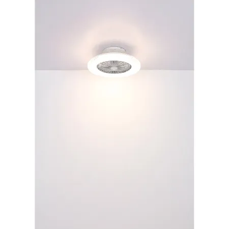 Ventilatore da Soffitto con Luce Bianco Cristalli LED CCT Telecomando