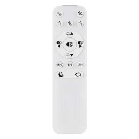 Ventilatore da Soffitto con Luce Bianco Cristalli LED CCT Telecomando