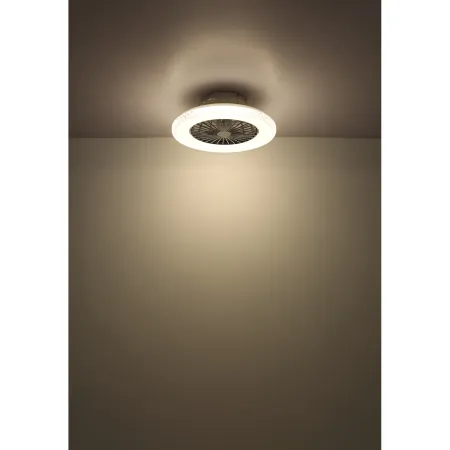 Ventilatore da Soffitto con Luce Bianco Cristalli LED CCT Telecomando