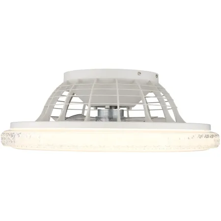 Ventilatore da Soffitto con Luce Bianco Cristalli LED CCT Telecomando