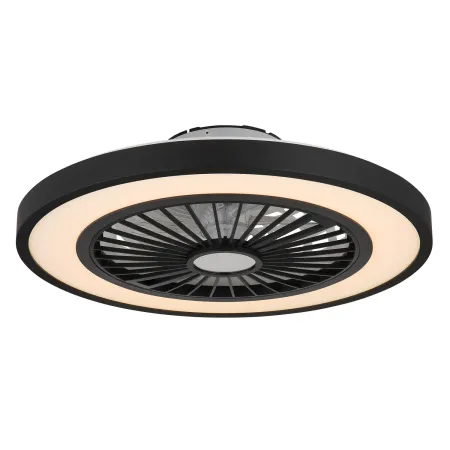 Ventilatore da Soffitto con Luce 54 cm Nero Telecomando Luce Notturna