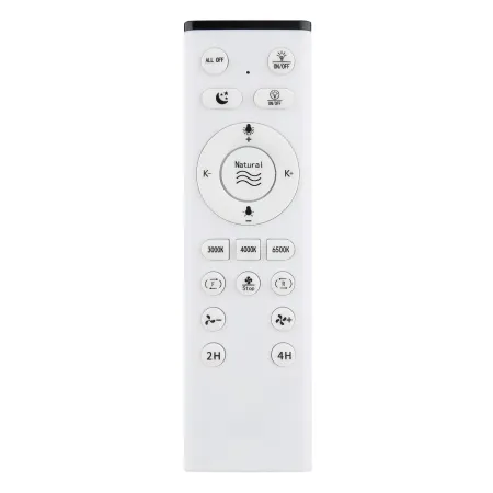 Ventilatore da Soffitto con Luce 54 cm Nero Telecomando Luce Notturna