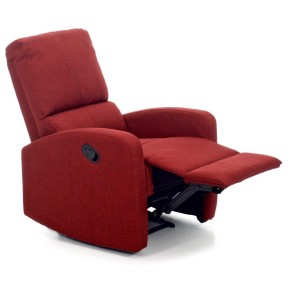 Poltrona Salotto Reclinabile Letto Fiorella Rosso Tessuto Recliner Manuale Casa 2