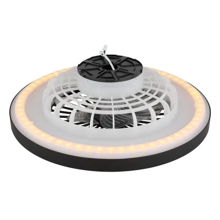 Ventilatore da Soffitto con Luce 54 cm Nero Telecomando Luce Notturna