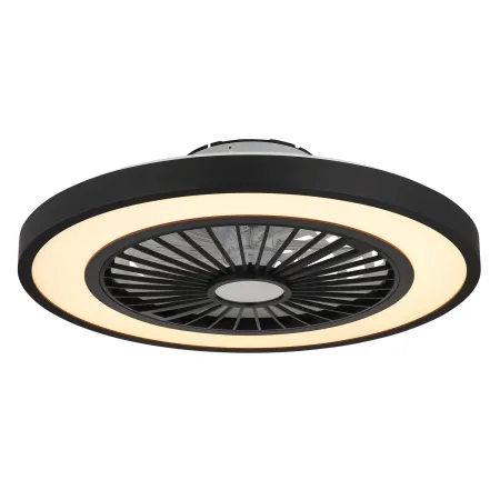 Ventilatore da Soffitto con Luce 54 cm Nero Telecomando Luce Notturna