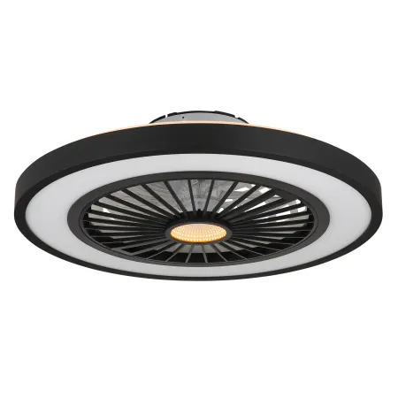 Ventilatore da Soffitto con Luce 54 cm Nero Telecomando Luce Notturna