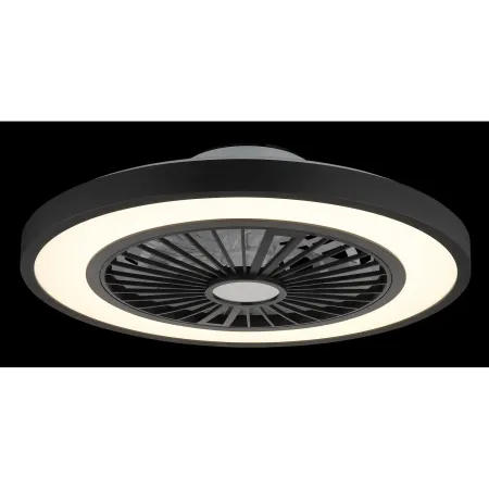 Ventilatore da Soffitto con Luce 54 cm Nero Telecomando Luce Notturna