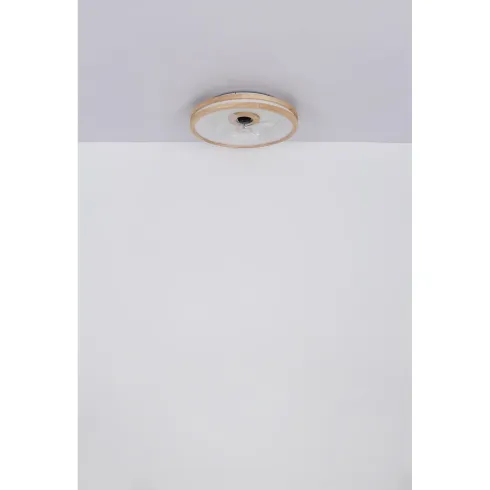 Ventilatore da Soffitto con Luce LED Dimmerabile Bianco Legno 3 Pale