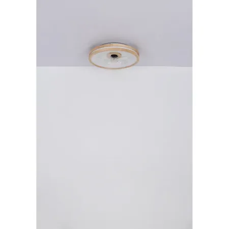 Ventilatore da Soffitto con Luce LED Dimmerabile Bianco Legno 3 Pale