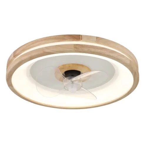 Ventilatore da Soffitto con Luce LED Dimmerabile Bianco Legno 3 Pale