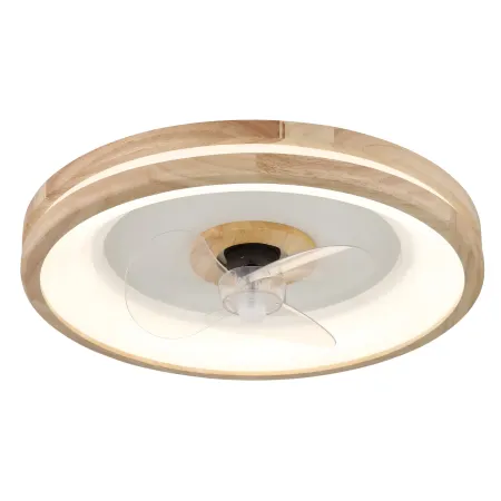 Ventilatore da Soffitto con Luce LED Dimmerabile Bianco Legno 3 Pale