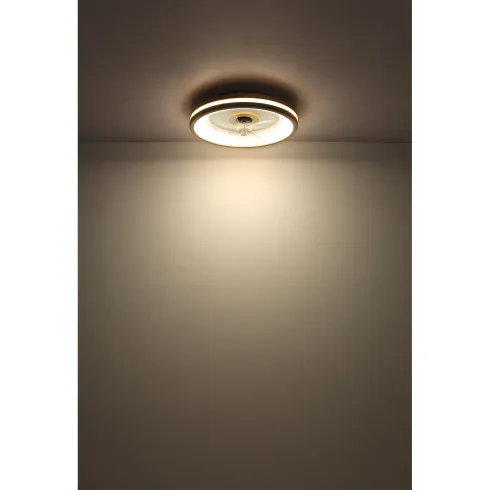 Ventilatore da Soffitto con Luce LED Dimmerabile Bianco Legno 3 Pale