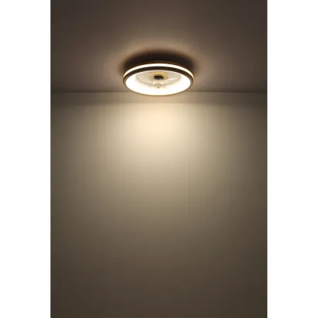 Ventilatore da Soffitto con Luce LED Dimmerabile Bianco Legno 3 Pale