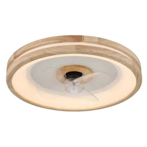 Ventilatore da Soffitto con Luce LED Dimmerabile Bianco Legno 3 Pale
