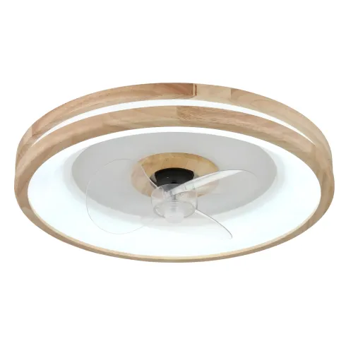 Ventilatore da Soffitto con Luce LED Dimmerabile Bianco Legno 3 Pale