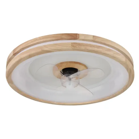 Ventilatore da Soffitto con Luce LED Dimmerabile Bianco Legno 3 Pale