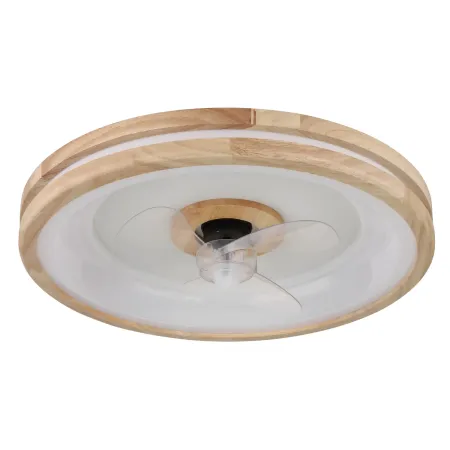 Ventilatore da Soffitto con Luce LED Dimmerabile Bianco Legno 3 Pale