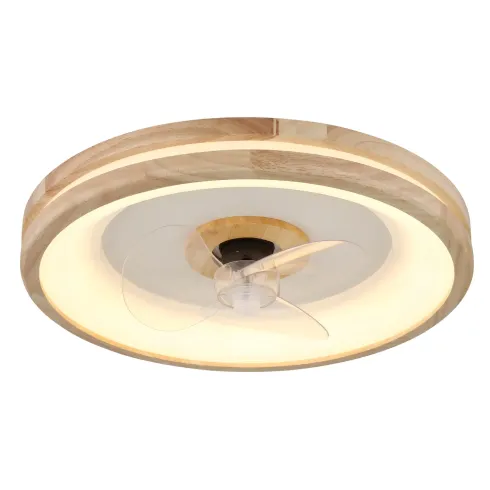 Ventilatore da Soffitto con Luce LED Dimmerabile Bianco Legno 3 Pale
