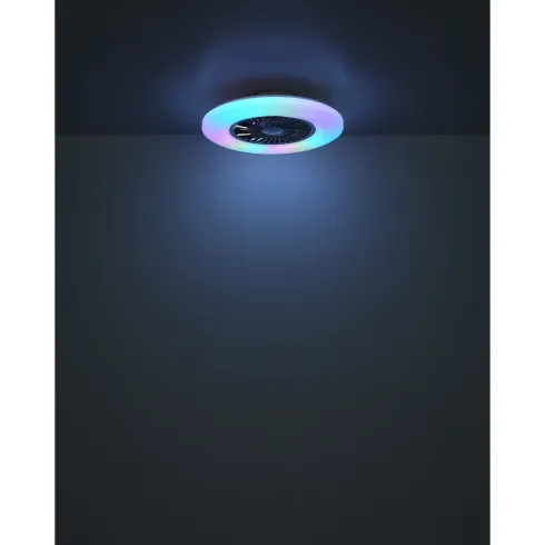 Ventilatore da Soffitto con Nero Bianco 60 cm LED RGB Telecomando