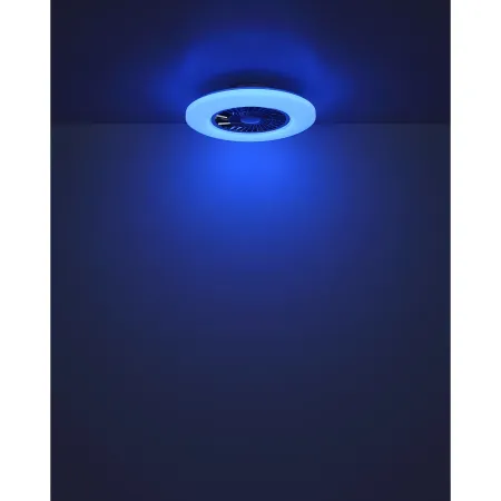 Ventilatore da Soffitto con Nero Bianco 60 cm LED RGB Telecomando