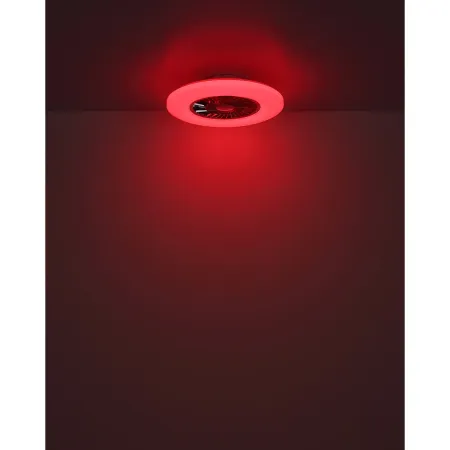 Ventilatore da Soffitto con Nero Bianco 60 cm LED RGB Telecomando