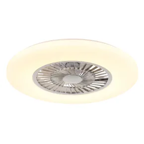 Ventilatore da Soffitto con Argento Bianco 60 cm LED RGB Telecomando