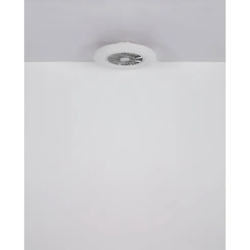 Ventilatore da Soffitto con Argento Bianco 60 cm LED RGB Telecomando