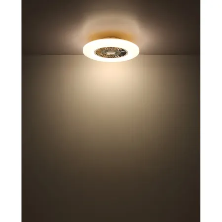 Ventilatore da Soffitto con Argento Bianco 60 cm LED RGB Telecomando