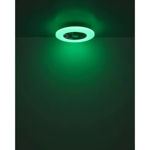 Ventilatore da Soffitto con Argento Bianco 60 cm LED RGB Telecomando