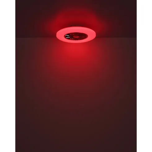 Ventilatore da Soffitto con Argento Bianco 60 cm LED RGB Telecomando