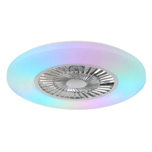Ventilatore da Soffitto con Argento Bianco 60 cm LED RGB Telecomando