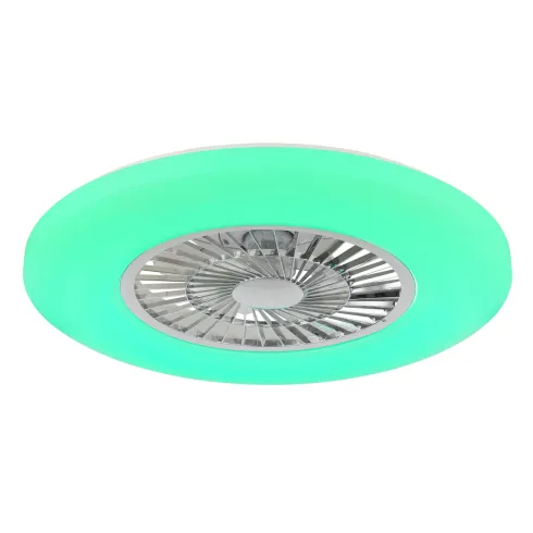 Ventilatore da Soffitto con Argento Bianco 60 cm LED RGB Telecomando